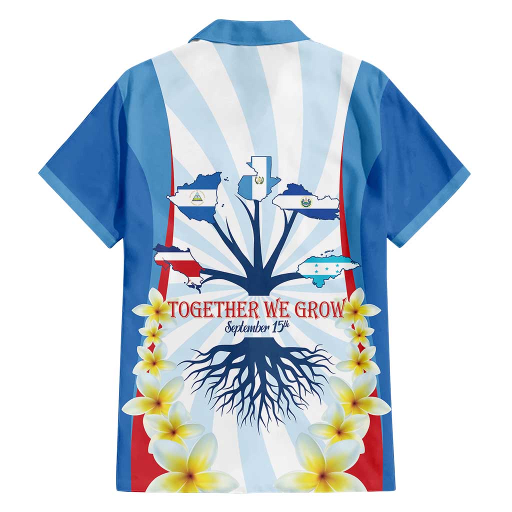 Central America Independence day Family Matching Short Sleeve Bodycon Dress and Hawaiian Shirt September 15th Together We Grow - Wonder Print Shop