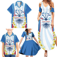 Central America Independence day Family Matching Summer Maxi Dress and Hawaiian Shirt September 15th Together We Grow - Wonder Print Shop
