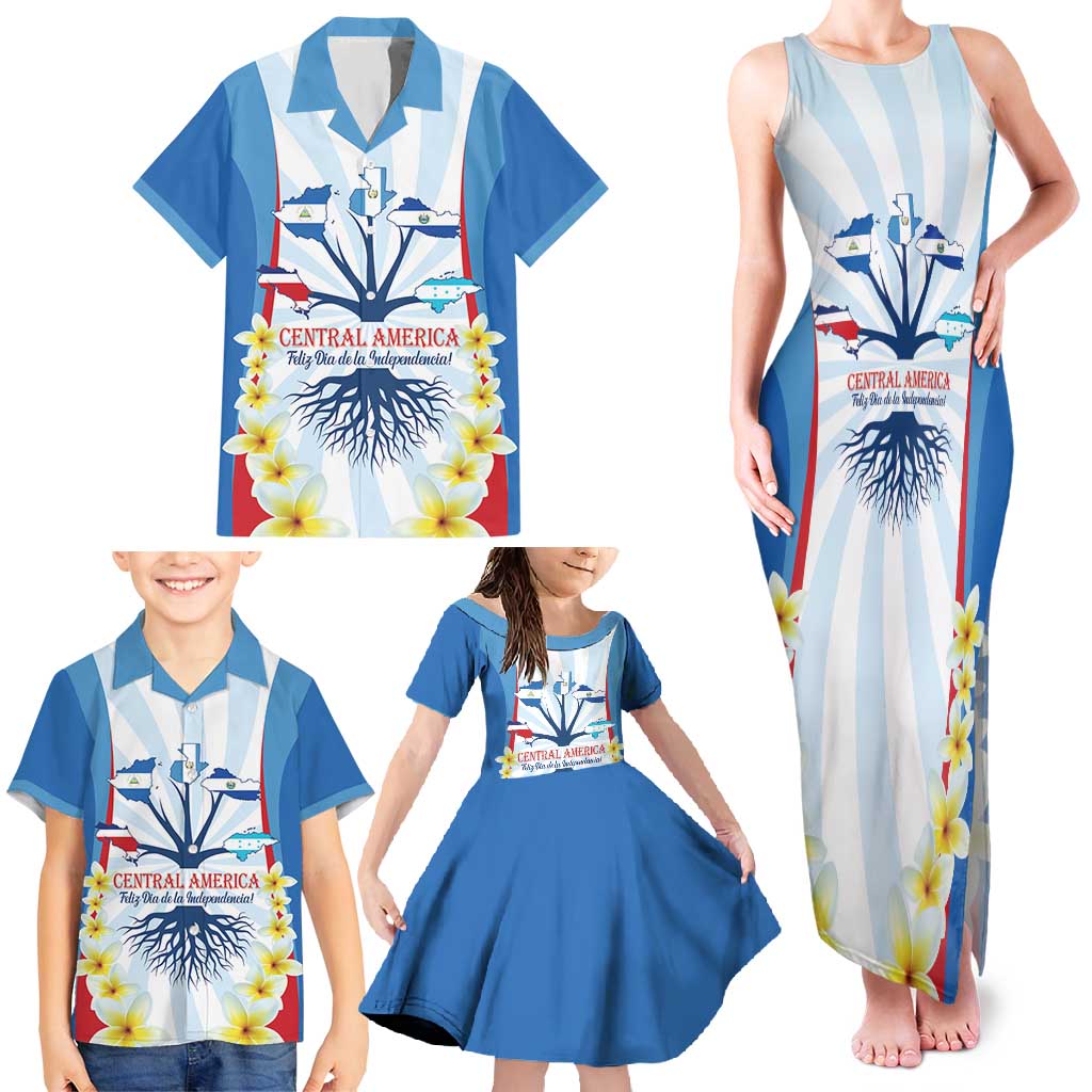 Central America Independence day Family Matching Tank Maxi Dress and Hawaiian Shirt September 15th Together We Grow - Wonder Print Shop