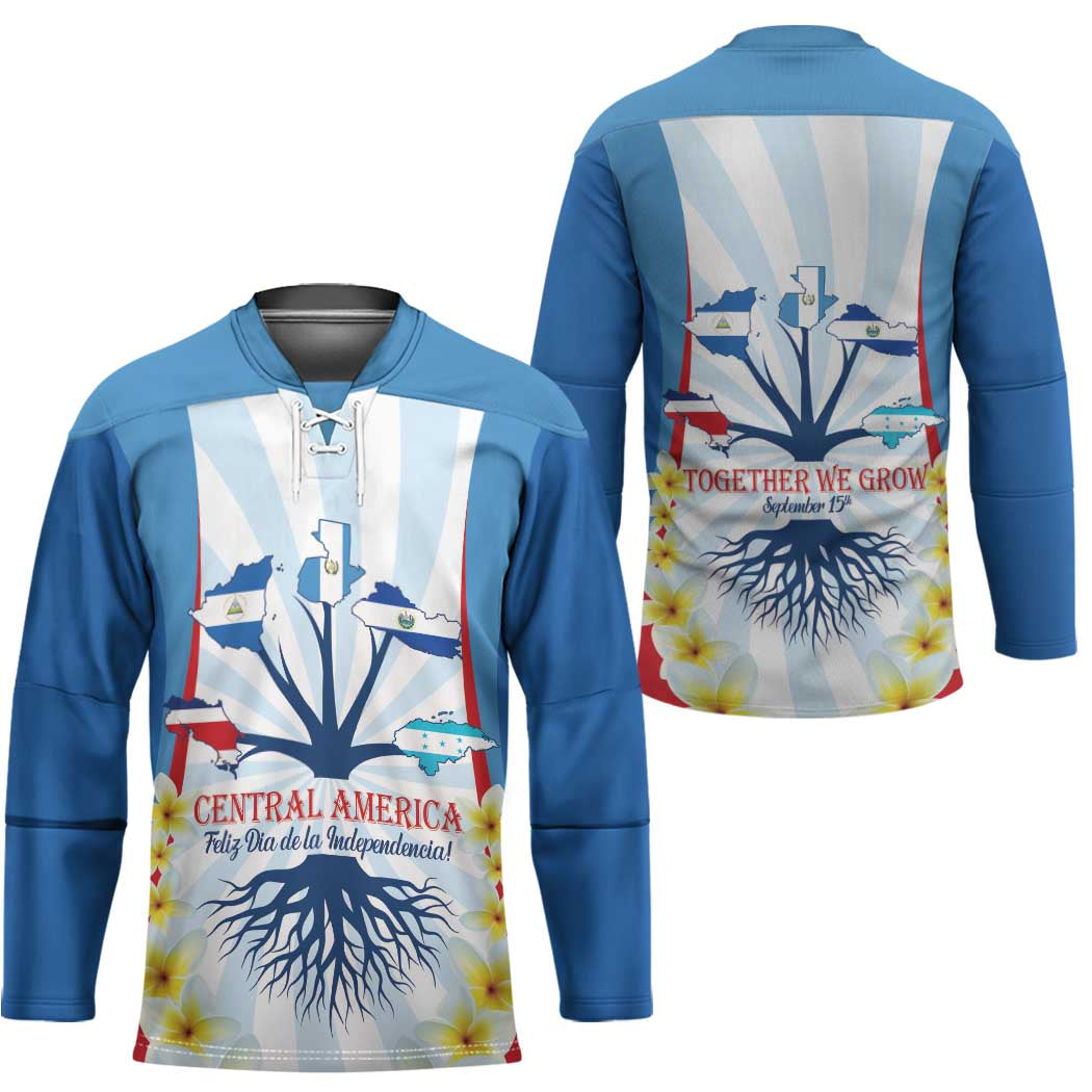 Central America Independence day Hockey Jersey September 15th Together We Grow - Wonder Print Shop