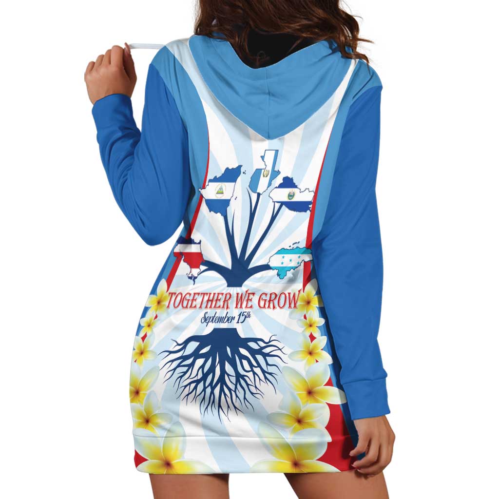 Central America Independence day Hoodie Dress September 15th Together We Grow - Wonder Print Shop