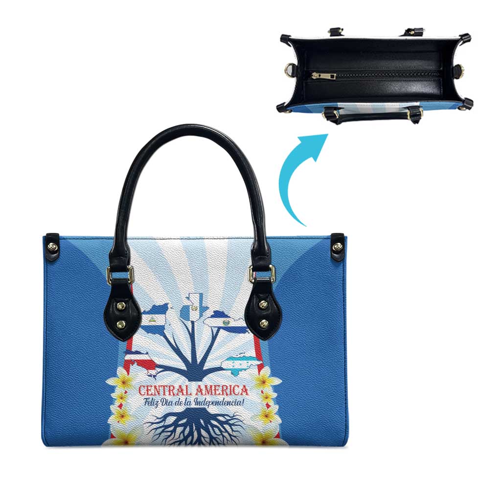 Central America Independence day Leather Bag September 15th Together We Grow - Wonder Print Shop