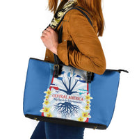 Central America Independence day Leather Tote Bag September 15th Together We Grow - Wonder Print Shop
