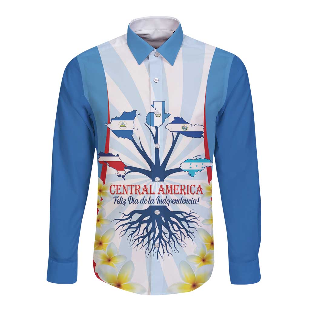 Central America Independence day Long Sleeve Button Shirt September 15th Together We Grow - Wonder Print Shop