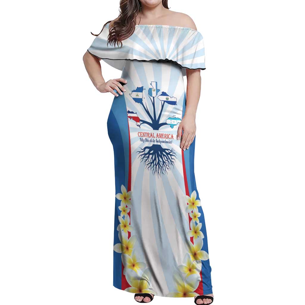 Central America Independence day Off Shoulder Maxi Dress September 15th Together We Grow - Wonder Print Shop