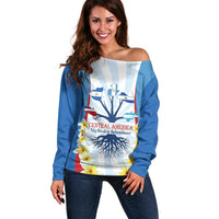 Central America Independence day Off Shoulder Sweater September 15th Together We Grow - Wonder Print Shop