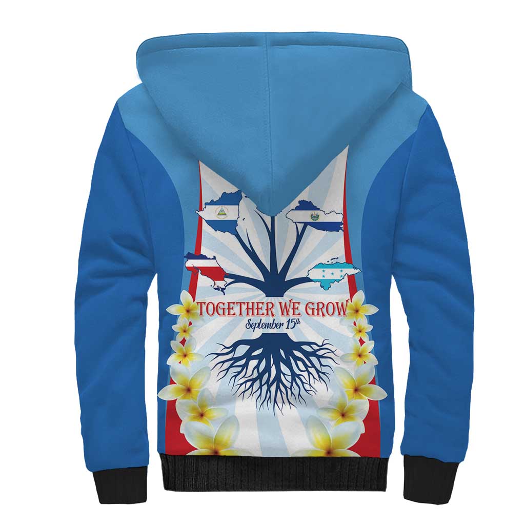 Central America Independence day Sherpa Hoodie September 15th Together We Grow - Wonder Print Shop