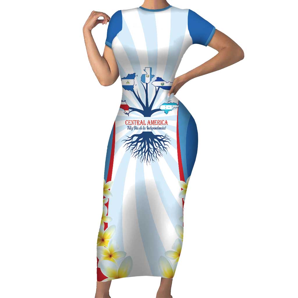 Central America Independence day Short Sleeve Bodycon Dress September 15th Together We Grow - Wonder Print Shop