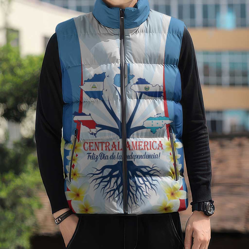 Central America Independence day Sleeveless Puffer Jacket September 15th Together We Grow - Wonder Print Shop