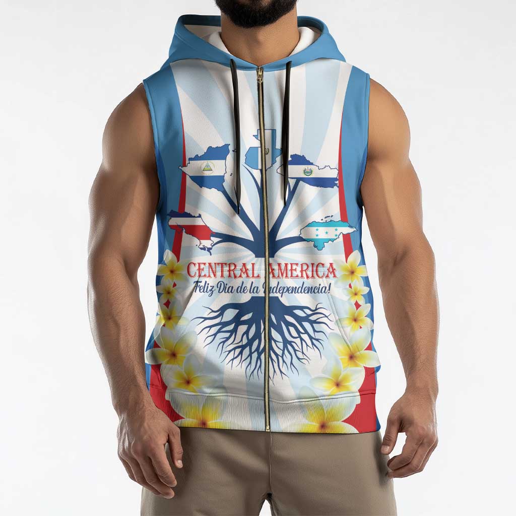 Central America Independence day Sleeveless Zip Hoodie September 15th Together We Grow - Wonder Print Shop