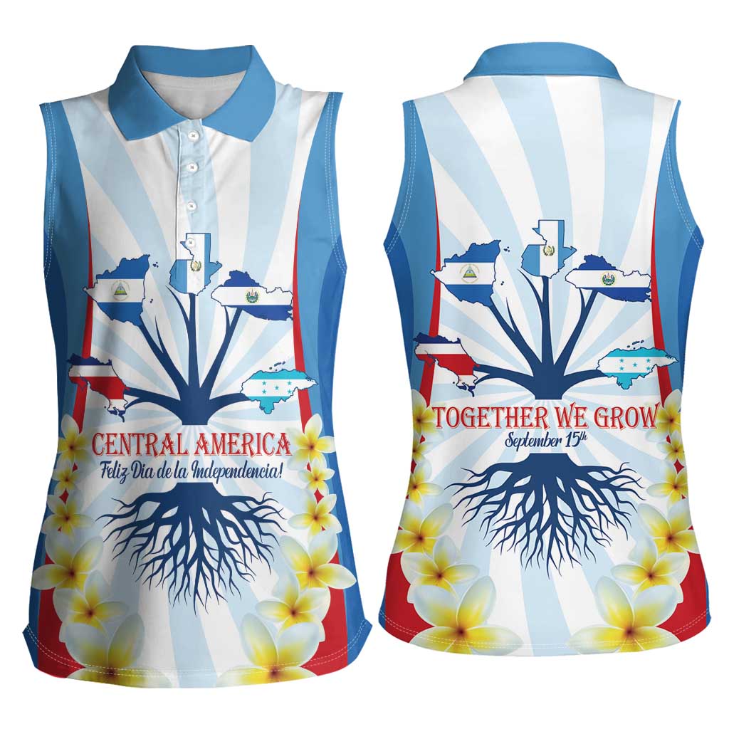 Central America Independence day Women Sleeveless Polo Shirt September 15th Together We Grow - Wonder Print Shop