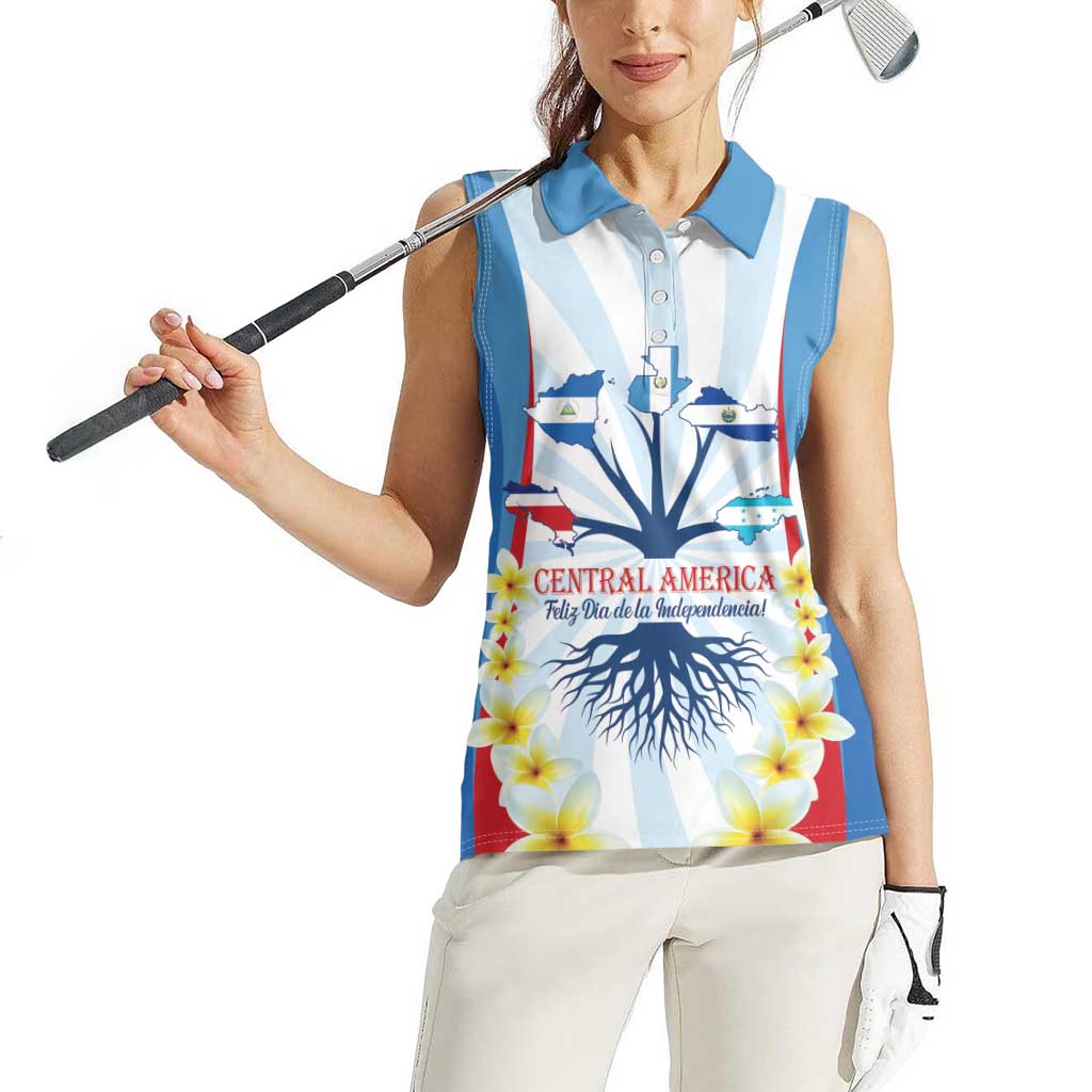 Central America Independence day Women Sleeveless Polo Shirt September 15th Together We Grow - Wonder Print Shop