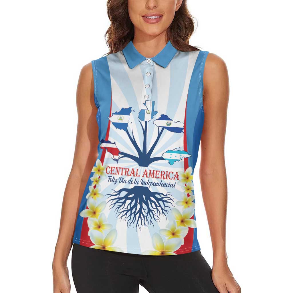 Central America Independence day Women Sleeveless Polo Shirt September 15th Together We Grow - Wonder Print Shop