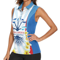 Central America Independence day Women Sleeveless Polo Shirt September 15th Together We Grow - Wonder Print Shop