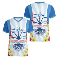 Central America Independence day Women V-Neck T-Shirt September 15th Together We Grow - Wonder Print Shop