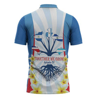 Central America Independence day Zipper Polo Shirt September 15th Together We Grow - Wonder Print Shop