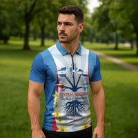 Central America Independence day Zipper Polo Shirt September 15th Together We Grow - Wonder Print Shop