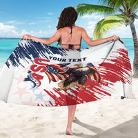Custom USA Rugby Sarong Powerful Eagle Grunge Brush Style - White - Wonder Print Shop