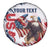 Custom USA Rugby Spare Tire Cover Powerful Eagle Grunge Brush Style - White - Wonder Print Shop