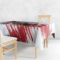 Custom USA Rugby Tablecloth Powerful Eagle Grunge Brush Style - White - Wonder Print Shop