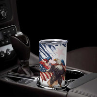 Custom USA Rugby Tumbler Cup Powerful Eagle Grunge Brush Style - White - Wonder Print Shop