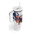 Custom USA Rugby Tumbler With Handle Powerful Eagle Grunge Brush Style - White - Wonder Print Shop