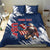 Custom USA Rugby Bedding Set Powerful Eagle Grunge Brush Style - Blue - Wonder Print Shop