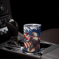 USA Rugby Tumbler Cup Powerful Eagle Grunge Brush Style - Blue - Wonder Print Shop