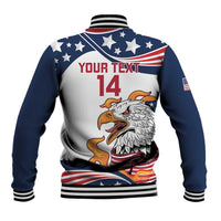 Custom USA Rugby Sevens Baseball Jacket Go Eagles Flag Style - Wonder Print Shop