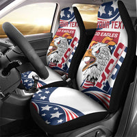 Custom USA Rugby Sevens Car Seat Cover Go Eagles Flag Style - Wonder Print Shop