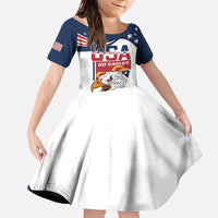 Custom USA Rugby Sevens Family Matching Summer Maxi Dress and Hawaiian Shirt Go Eagles Flag Style - Wonder Print Shop