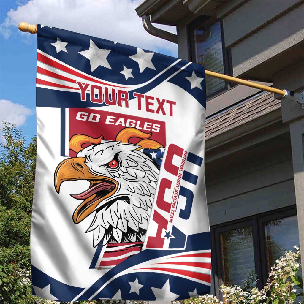 Custom USA Rugby Sevens Garden Flag Go Eagles Flag Style - Wonder Print Shop