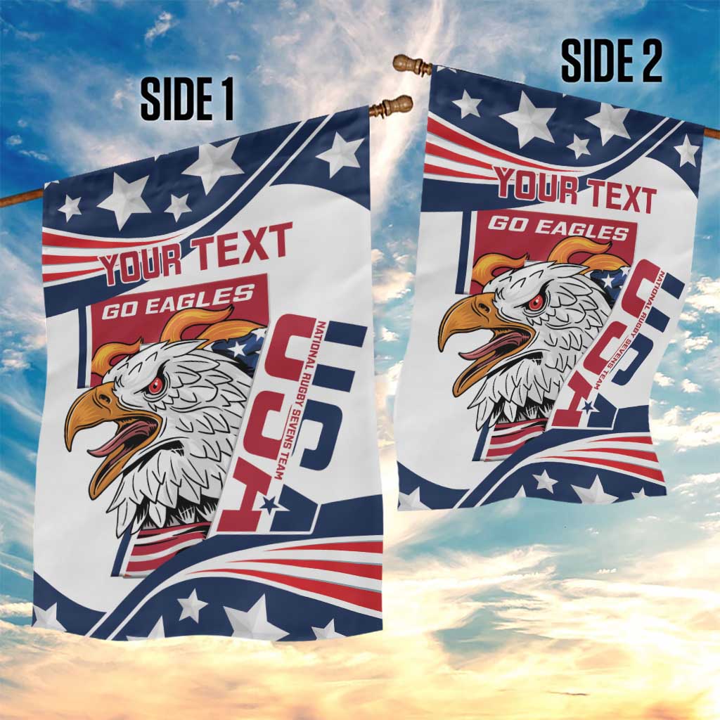 Custom USA Rugby Sevens Garden Flag Go Eagles Flag Style - Wonder Print Shop