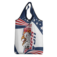 Custom USA Rugby Sevens Grocery Bag Go Eagles Flag Style