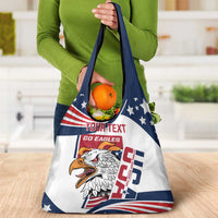Custom USA Rugby Sevens Grocery Bag Go Eagles Flag Style