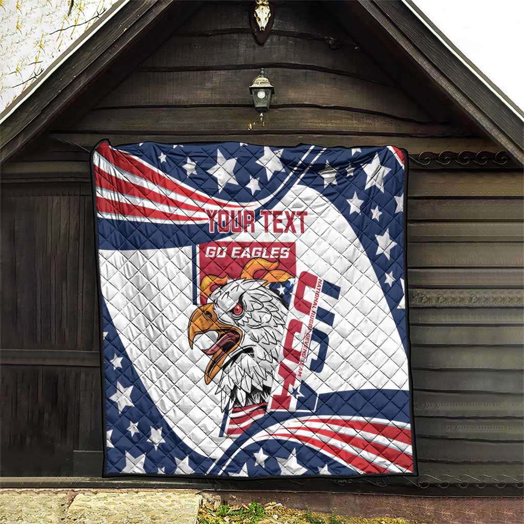 Custom USA Rugby Sevens Quilt Go Eagles Flag Style - Wonder Print Shop