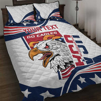 Custom USA Rugby Sevens Quilt Bed Set Go Eagles Flag Style - Wonder Print Shop