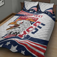 Custom USA Rugby Sevens Quilt Bed Set Go Eagles Flag Style - Wonder Print Shop