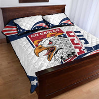 Custom USA Rugby Sevens Quilt Bed Set Go Eagles Flag Style - Wonder Print Shop