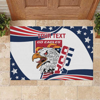 Custom USA Rugby Sevens Rubber Doormat Go Eagles Flag Style - Wonder Print Shop