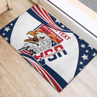 Custom USA Rugby Sevens Rubber Doormat Go Eagles Flag Style - Wonder Print Shop