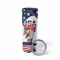 Custom USA Rugby Sevens Skinny Tumbler Go Eagles Flag Style - Wonder Print Shop
