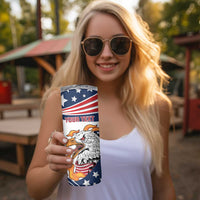 Custom USA Rugby Sevens Skinny Tumbler Go Eagles Flag Style - Wonder Print Shop