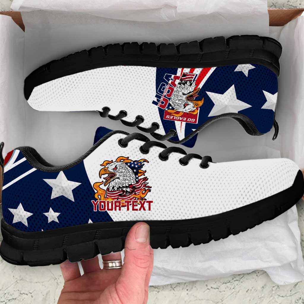 Personalized USA Rugby Sevens Sneakers Go Eagles Flag Style - Wonder Print Shop