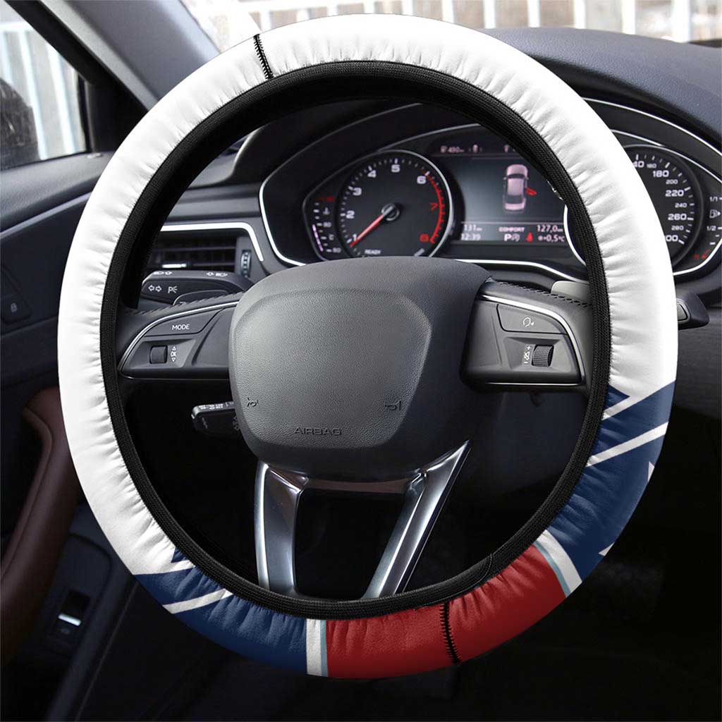 USA Rugby Sevens Steering Wheel Cover Go Eagles Flag Style - Wonder Print Shop