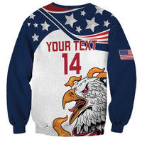 Custom USA Rugby Sevens Sweatshirt Go Eagles Flag Style - Wonder Print Shop