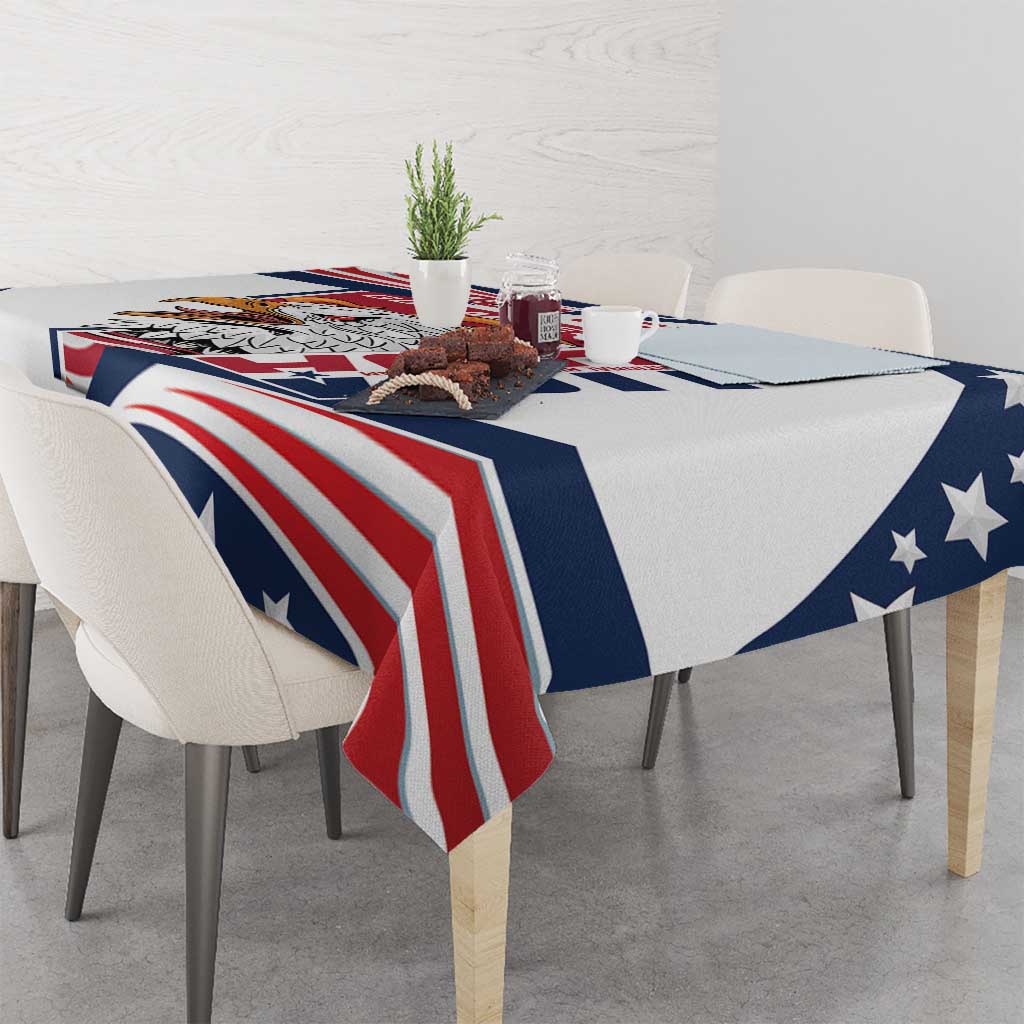 Custom USA Rugby Sevens Tablecloth Go Eagles Flag Style - Wonder Print Shop