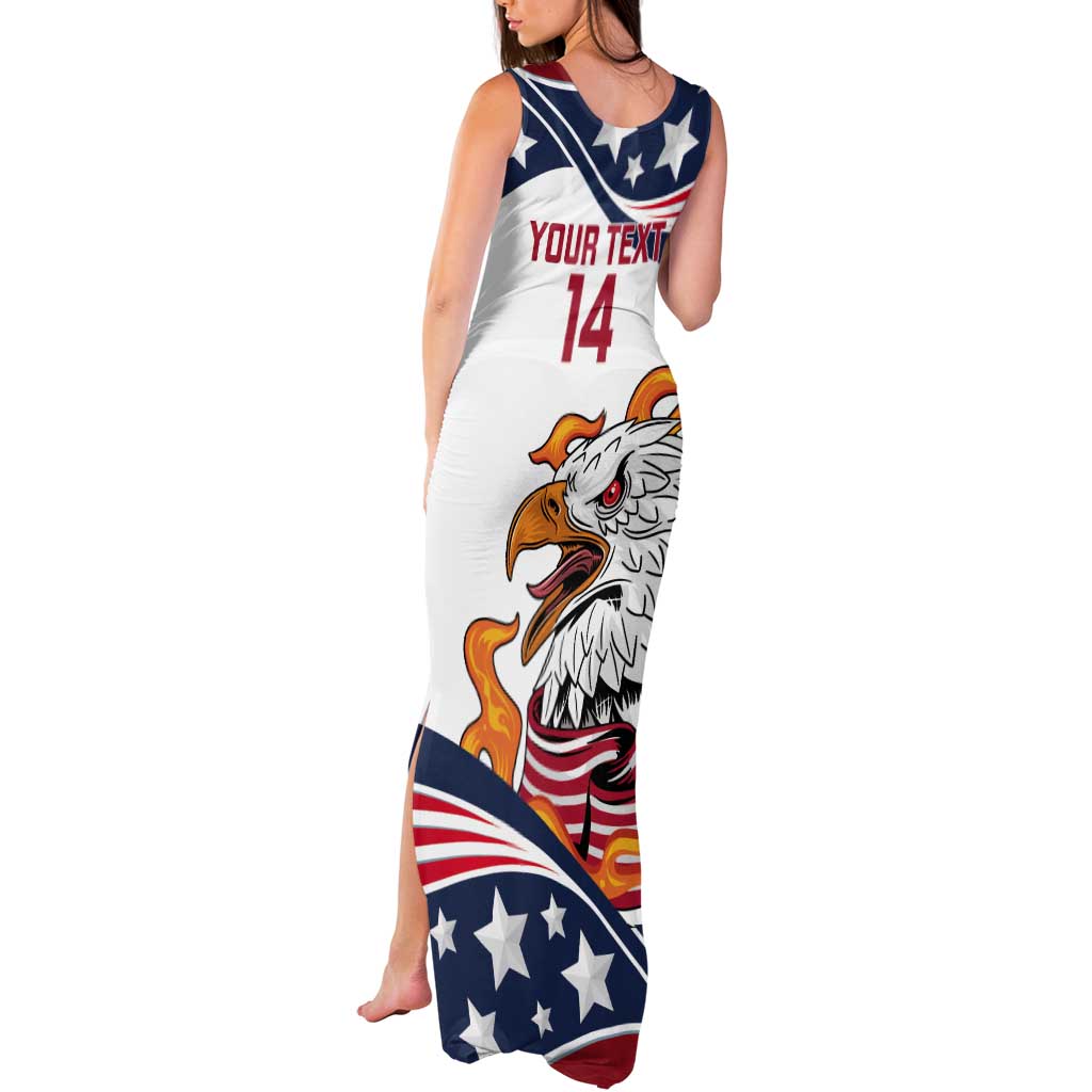 Custom USA Rugby Sevens Tank Maxi Dress Go Eagles Flag Style - Wonder Print Shop