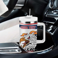 Custom USA Rugby Sevens Tumbler With Handle Go Eagles Flag Style - Wonder Print Shop