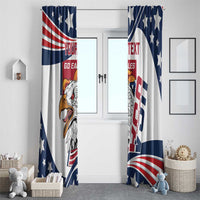 Custom USA Rugby Sevens Window Curtain Go Eagles Flag Style - Wonder Print Shop